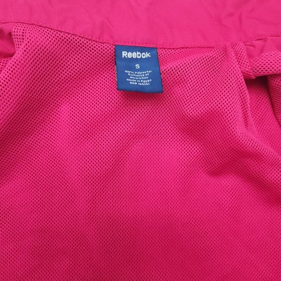 [S] Pink Zip Up Reebok Windbreaker Jacket - Picture 3 of 7